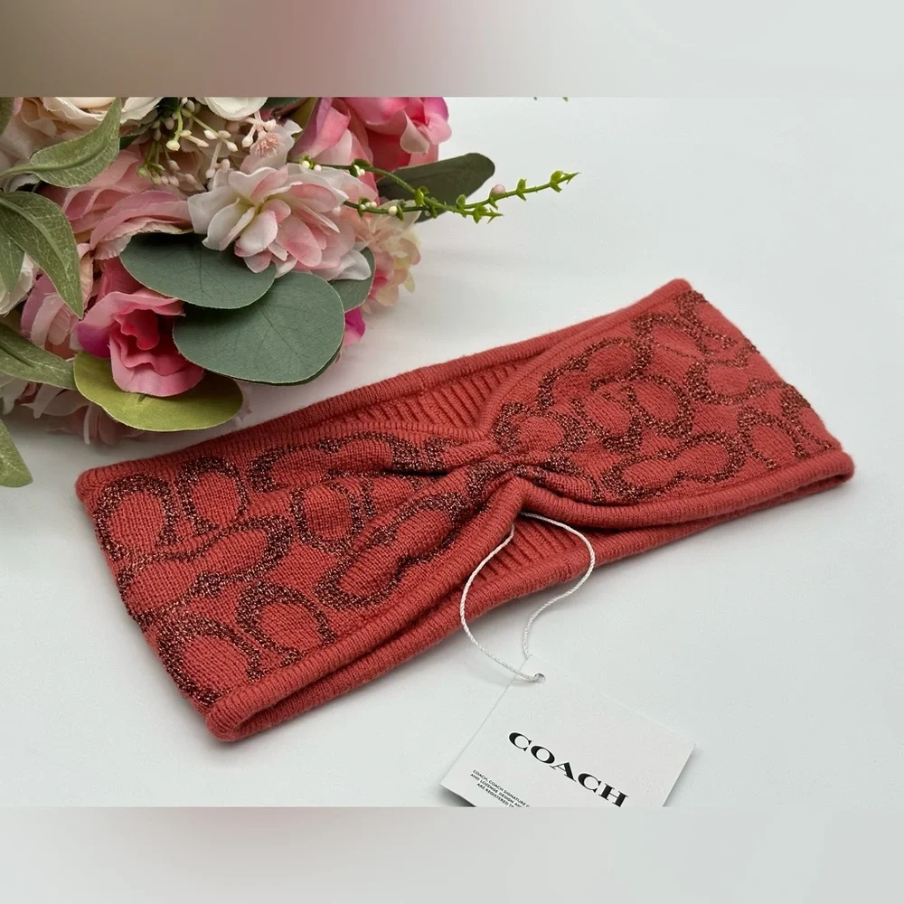 Coach Signature Knit Headband